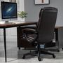 Voir la diapositive 5 : HOMCOM Fauteuil de bureau chaise de bureau ergonomique réglable roulettes pivotant 360° revêtement synthétique PU 64 x 73 x 106-115,5 cm chocolat