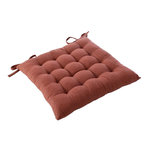 Paris Prix Galette de Chaise Piquée  Cambria  38x38cm Terracotta