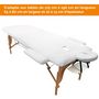 Voir la diapositive 2 : VIVEZEN Kit complet de housses polaires pour table de massage - Sherpa - Blanc