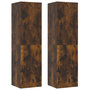 Voir la diapositive 2 : VIDAXL Meubles TV muraux 2 pcs Chene fume 30,5x30x110 cm