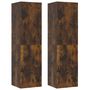 Voir la diapositive 2 : VIDAXL Meubles TV muraux 2 pcs Chene fume 30,5x30x110 cm