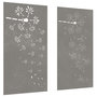 Voir la diapositive 3 : VIDAXL Decorations murales de jardin 2pcs 105x55 cm design de fleur