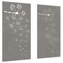 Voir la diapositive 3 : VIDAXL Decorations murales de jardin 2pcs 105x55 cm design de fleur