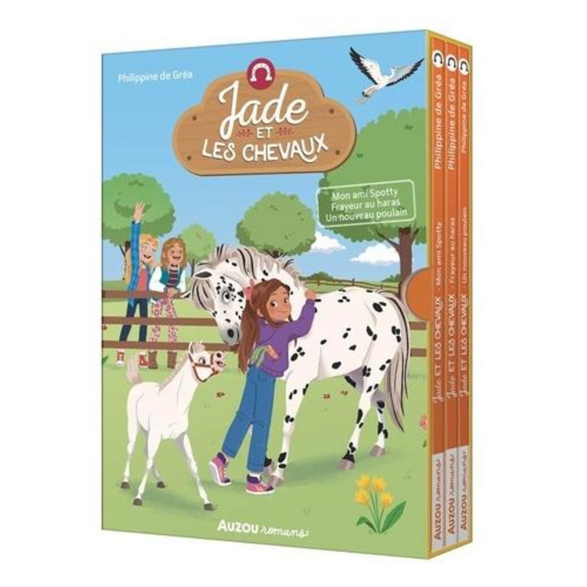JADE ET LES CHEVAUX TOMES 1 A 3 : COFFRET EN 3 VOLUMES : MON AMI SPOTTY ; FRAYEUR AU HARAS ; UN NOUVEAU POULAIN, Gréa Philippine de