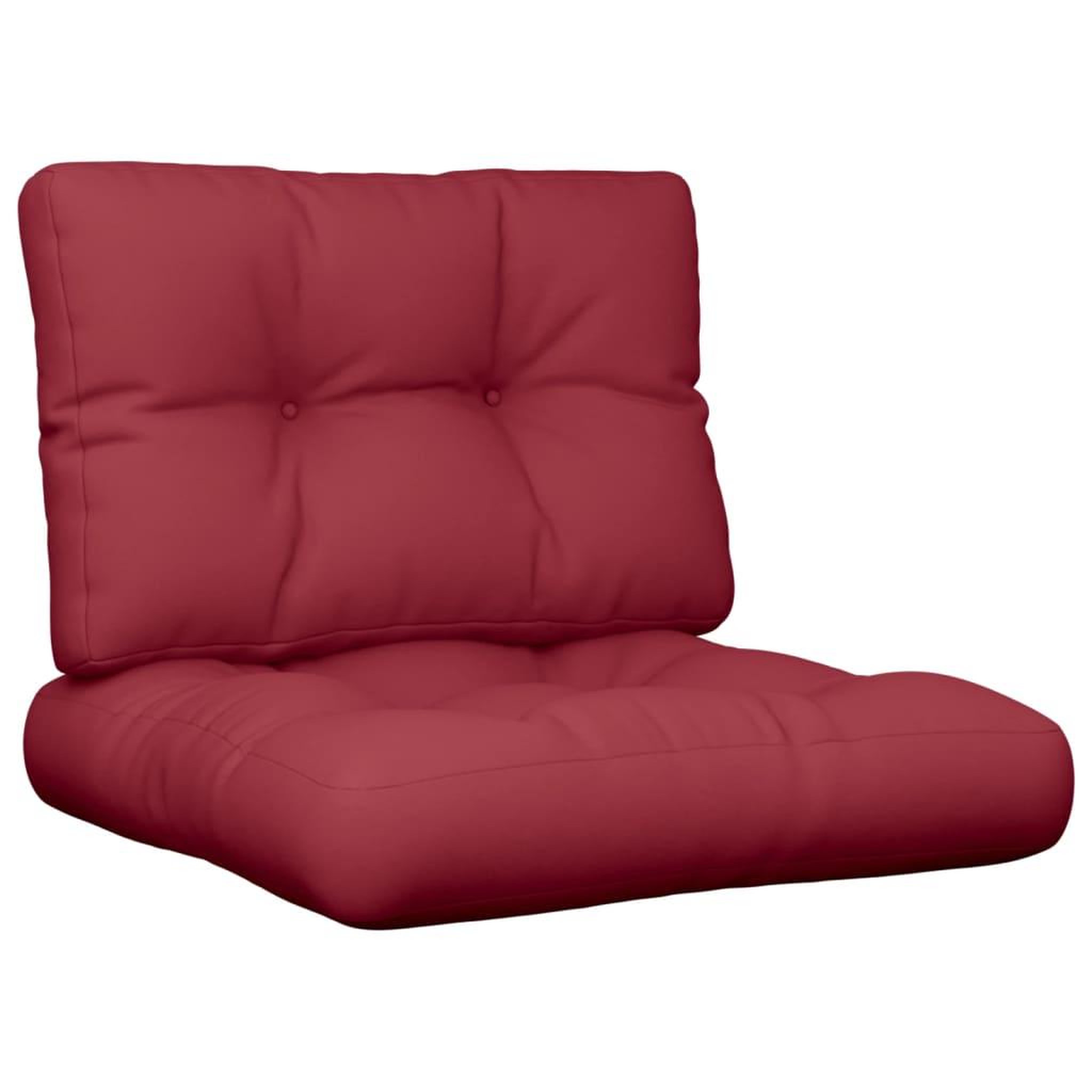 Voir la diapositive 2 : VIDAXL Coussins de palette lot de 2 rouge bordeaux tissu