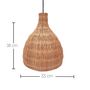 Voir la diapositive 5 : Lumisky Suspension nomade BELLA Bois Rotin H38CM