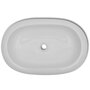 VIDAXL Lavabo de salle de bain avec mitigeur Ceramique Ovale Blanc
