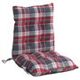 Voir la diapositive 5 : VIDAXL Coussins de chaise a dossier bas lot de 2 motif carreaux rouge