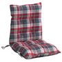 Voir la diapositive 5 : VIDAXL Coussins de chaise a dossier bas lot de 2 motif carreaux rouge