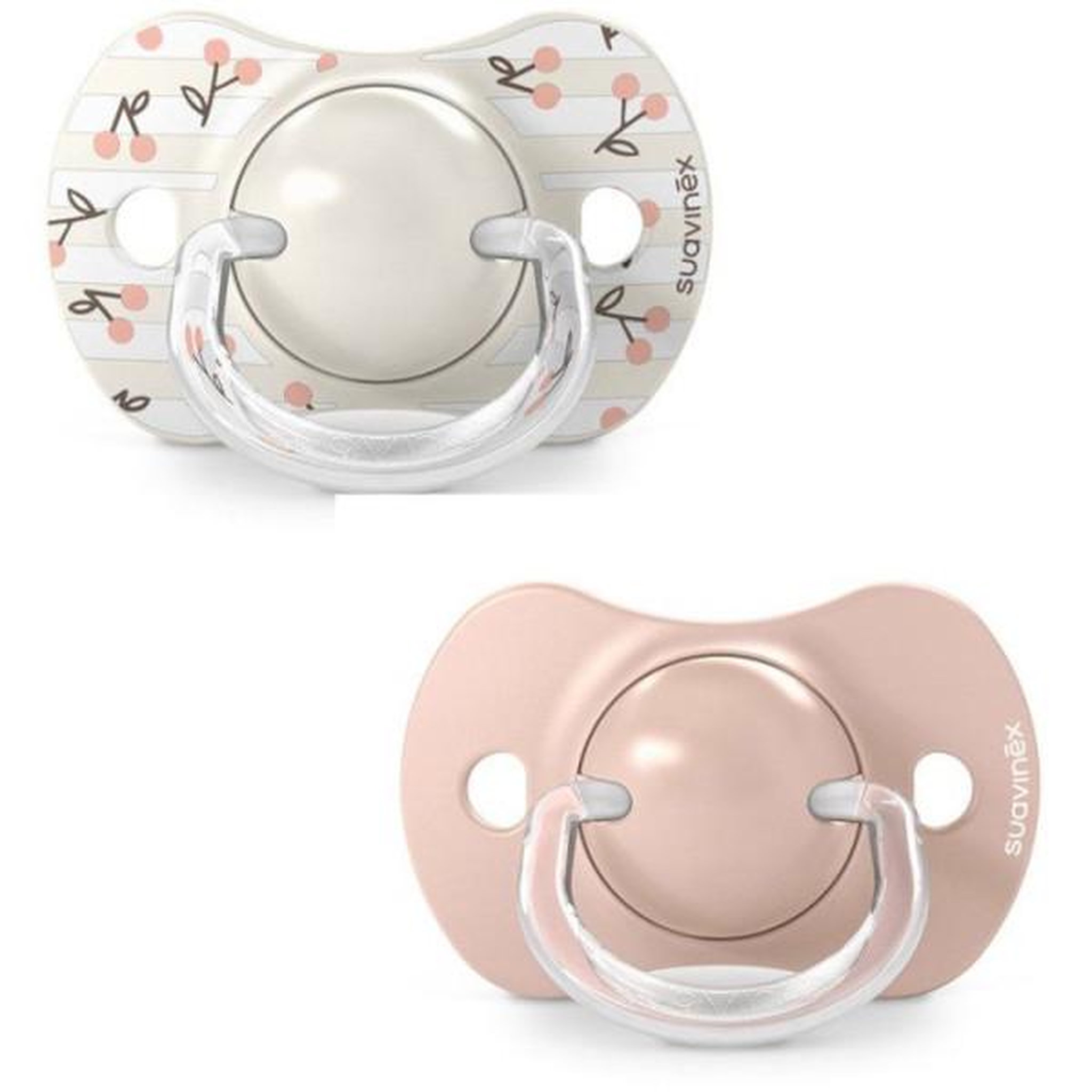 Suavinex Lot de 2 sucettes symétriques - SUAVINEX - Birdies - SX Pro - 0 a 6 mois - Rose