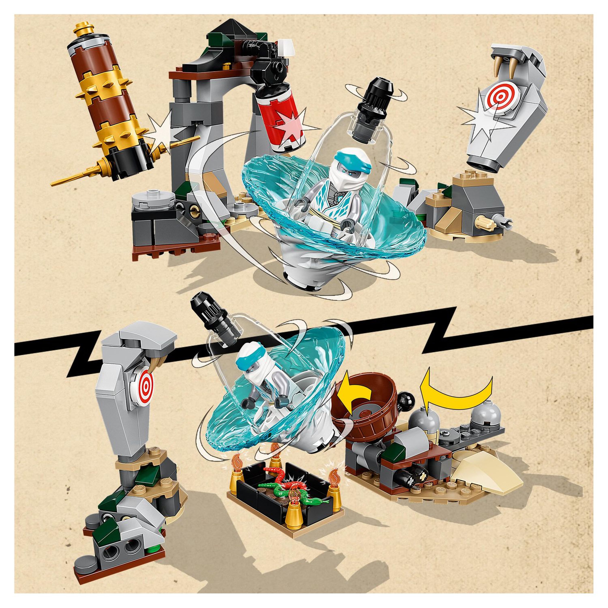 Voir la diapositive 6 : LEGO Ninjago 71764 Le Centre d&rsquo;Entraînement Ninja, Toupie Pour Enfants