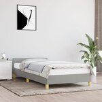 VIDAXL Cadre de lit sans matelas gris clair 90x200 cm tissu