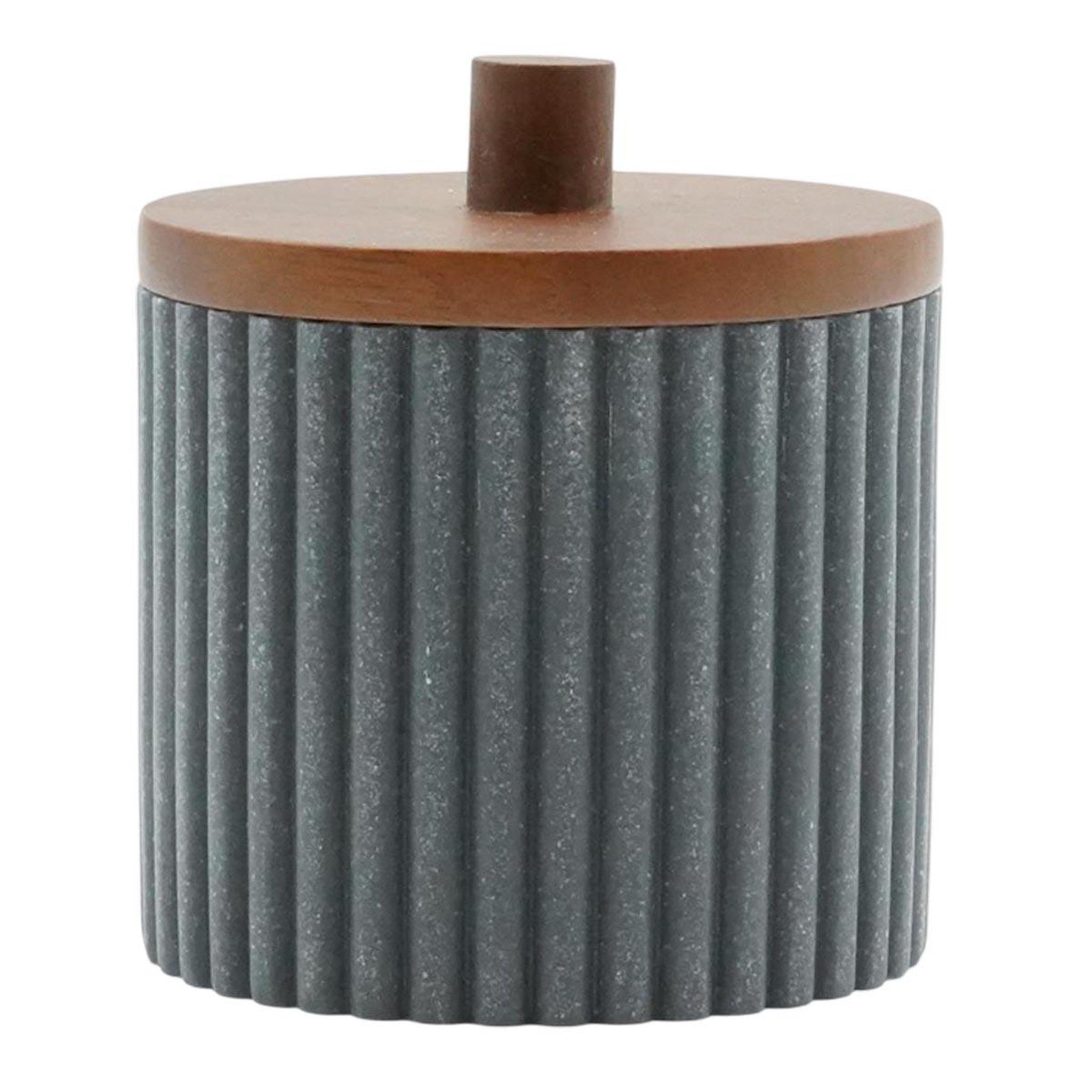 Douceur d'Intérieur Pot à cotons design  niagara  10cm anthracite