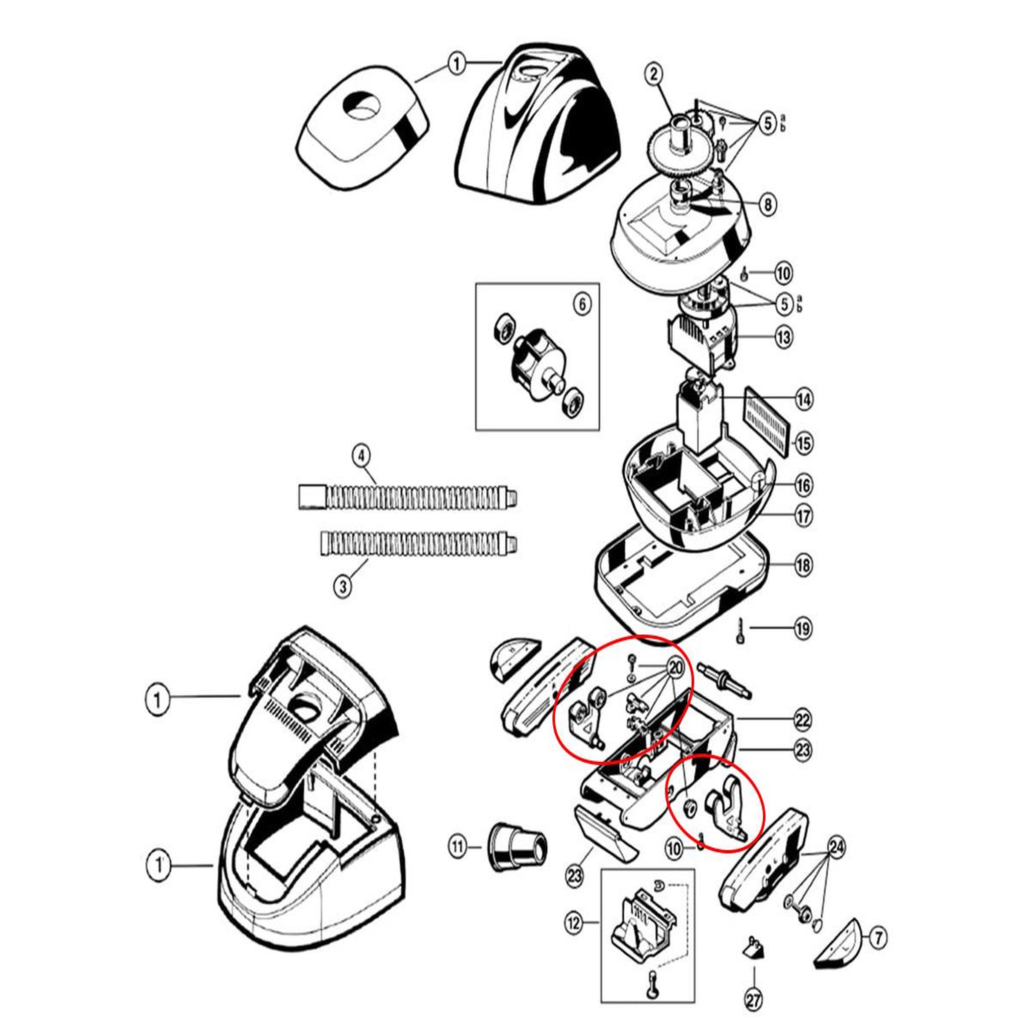 Voir la diapositive 4 : Hayward Jeu d'ailes pour robot nettoyeur de piscine - Blanc - AXV604WHP