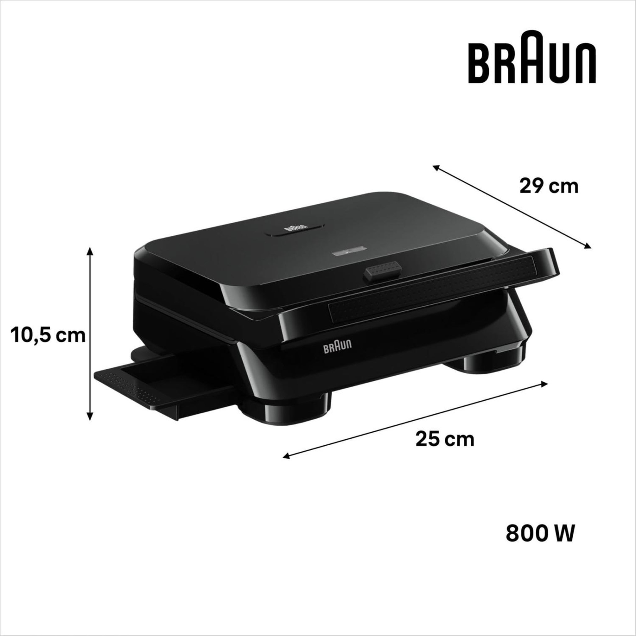 Voir la diapositive 3 : BRAUN Braun friteuse à air multifry 5 hf5034 6l 1700w 8 programmes noir mat