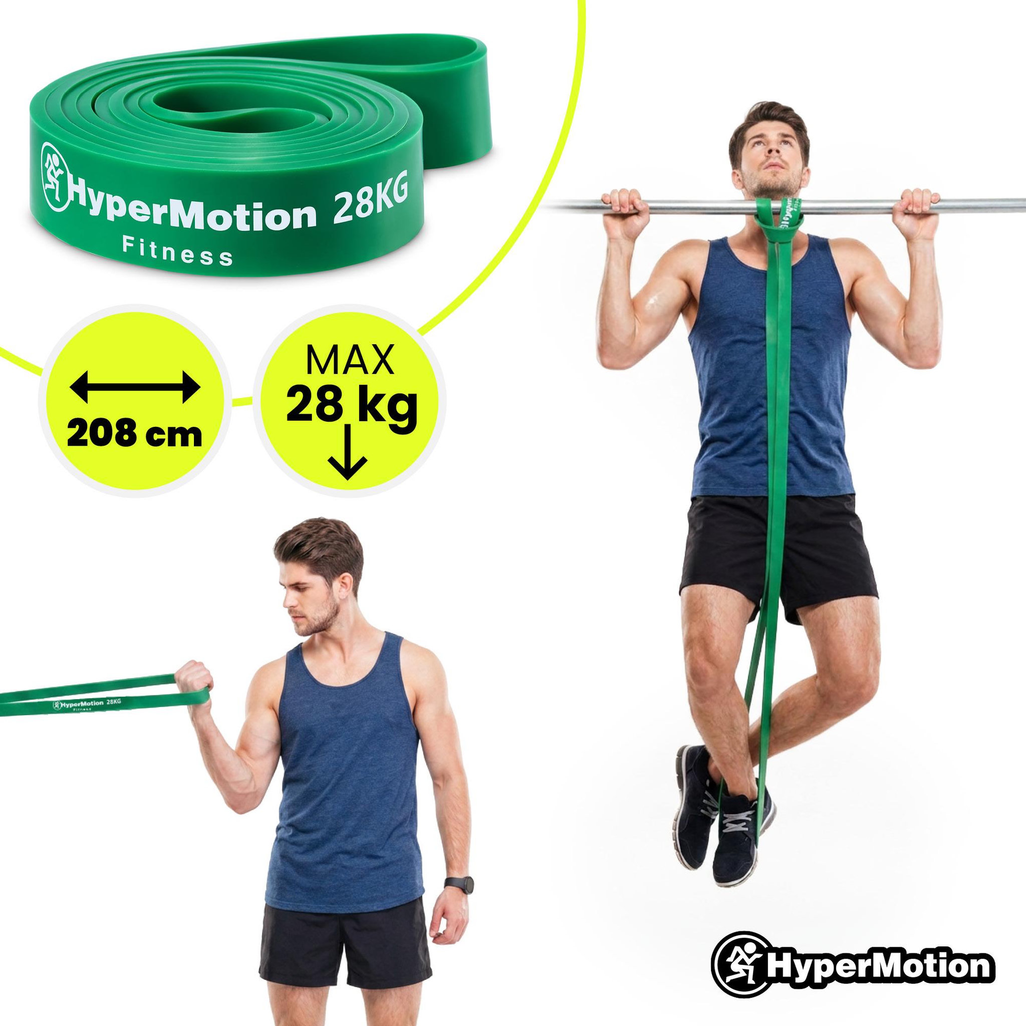 Voir la diapositive 4 : HYPERMOTION Kit 4 bandes de résistance hommes HyperMotion 14 à 28 kg musculation