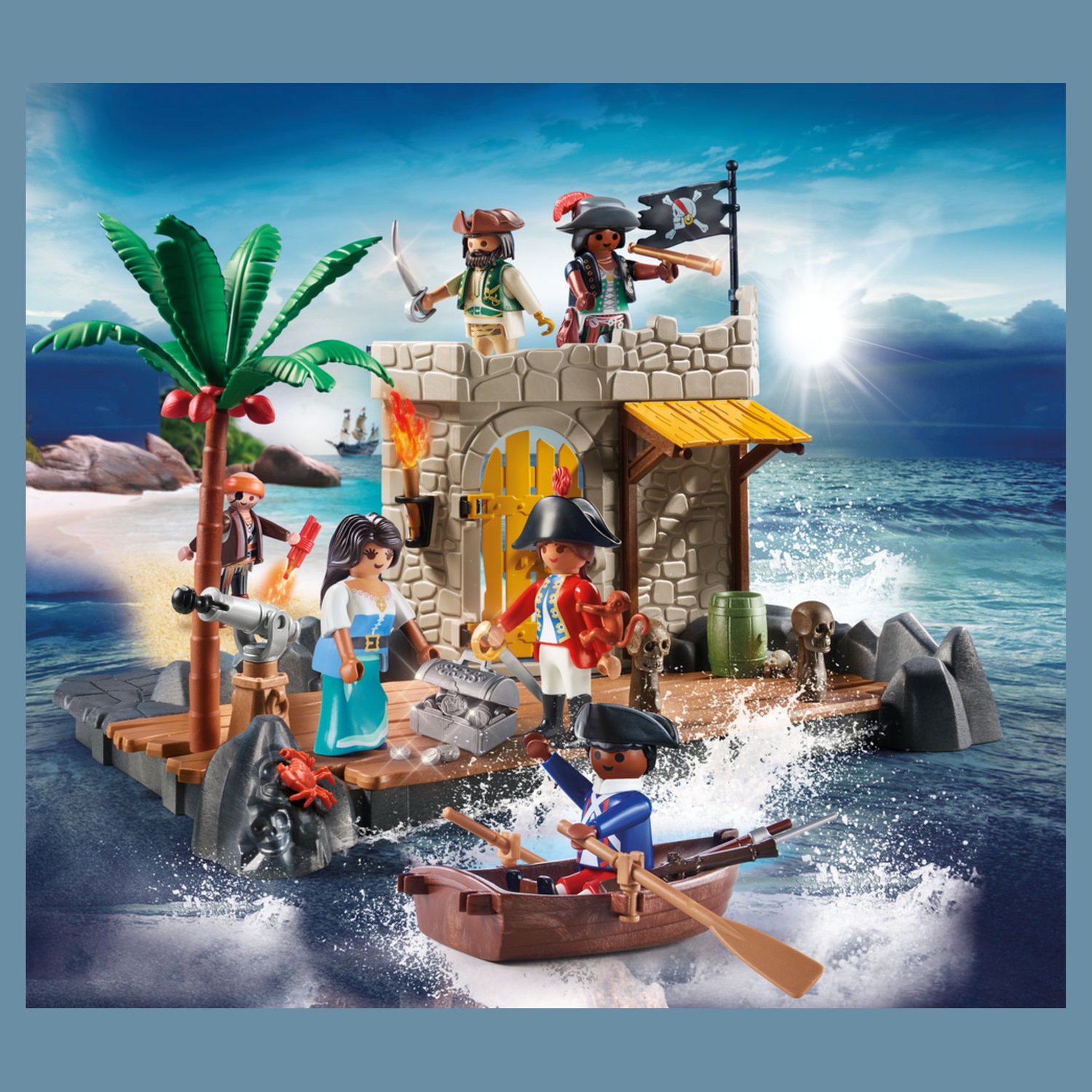 Voir la diapositive 3 : PLAYMOBIL 70979 - My figures Îlot des pirates 
