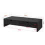 Voir la diapositive 3 : SOBUY Support Écran avec 2 Tiroirs Noir 47x18x11cm BBF02-SCH