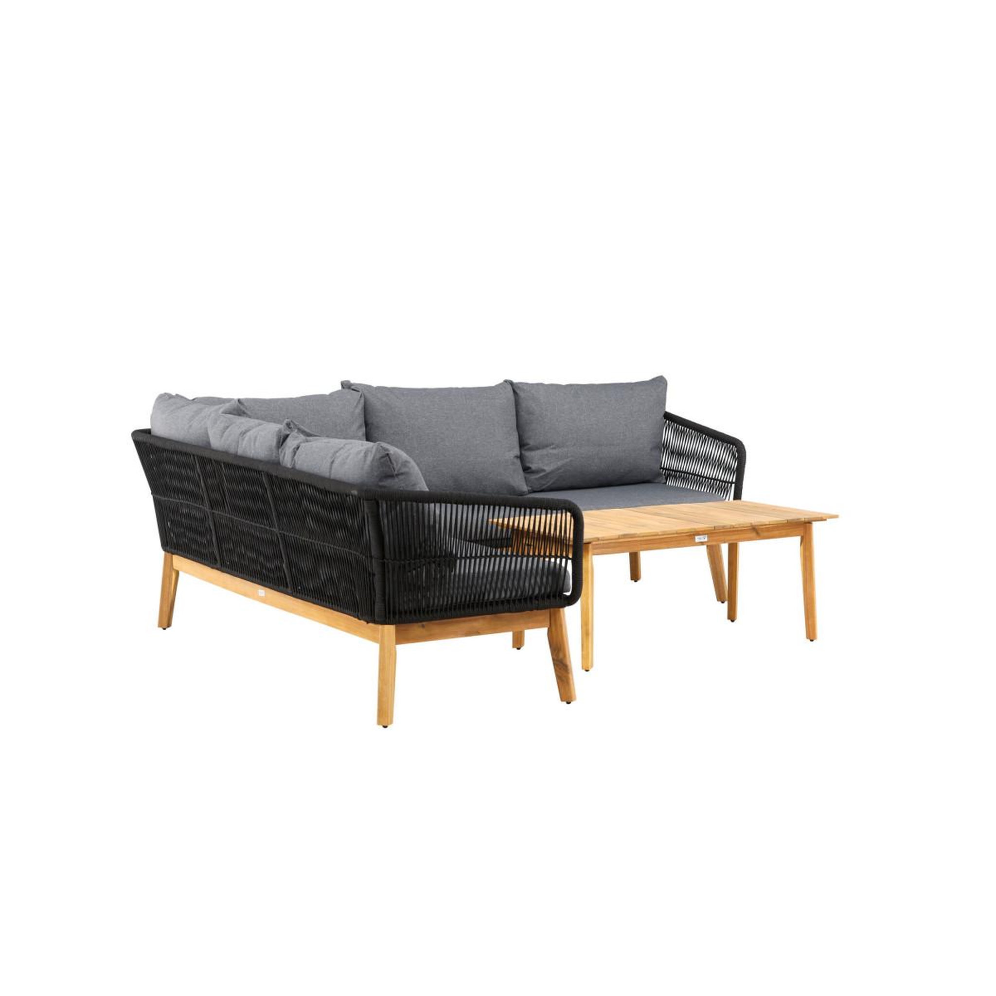 Voir la diapositive 4 : Paris Prix Salon d'Angle de Jardin en Bois  Chania  210cm Noir