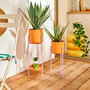 Voir la diapositive 4 : ATMOSPHERA Lot de 2 Cache-Pots en Métal  Poolside  60cm Corail