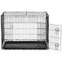 Voir la diapositive 5 : PAWHUT Cage caisse de transport pliante pour chien en métal noir 91 x 61 x 67 cm