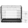 Voir la diapositive 5 : PAWHUT Cage caisse de transport pliante pour chien en métal noir 91 x 61 x 67 cm