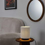 Voir la diapositive 4 : Paris Prix Lampe à Poser en Tissu  Bouclette  20cm Naturel