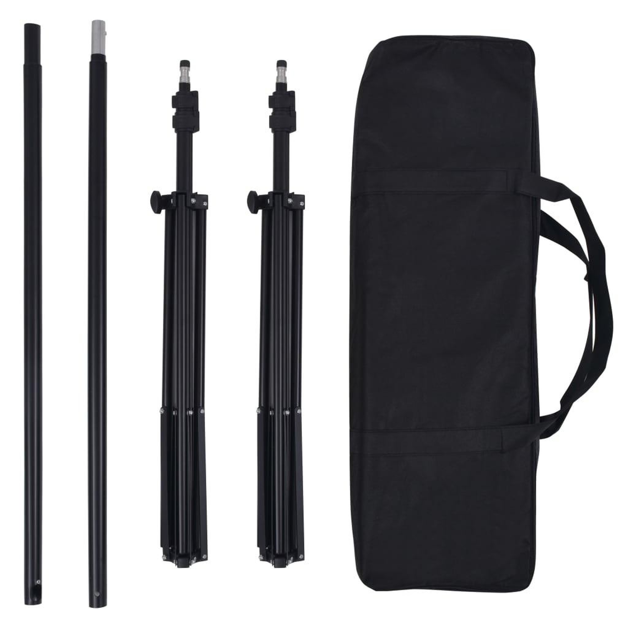 Voir la diapositive 4 : VIDAXL Kit de studio avec 5 toiles de fond colorees et cadre reglable