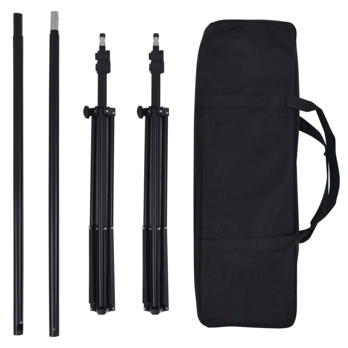 VIDAXL Kit de studio avec 5 toiles de fond colorees et cadre reglable