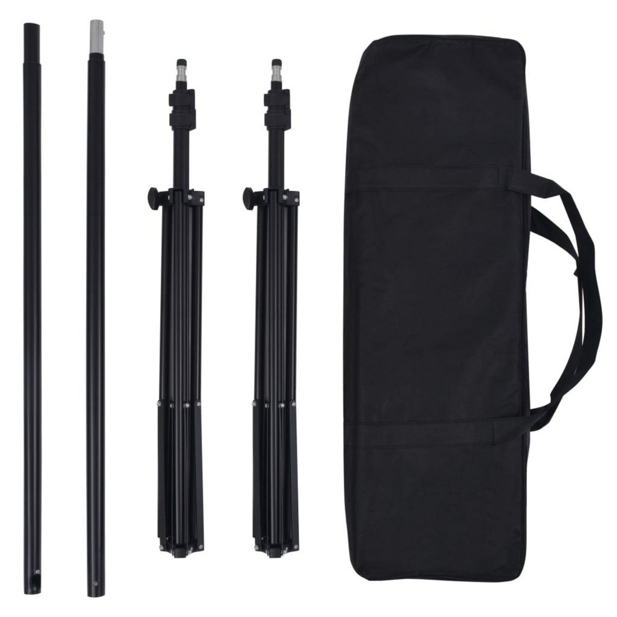 VIDAXL Kit de studio avec 5 toiles de fond colorees et cadre reglable