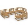 Voir la diapositive 2 : VIDAXL Salon de jardin 9 pcs bois de pin massif