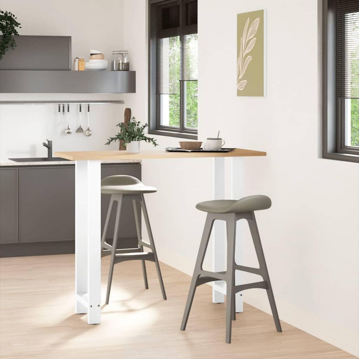 VIDAXL Pieds de table basse blanc 2 pcs 40x(110-111) cm acier