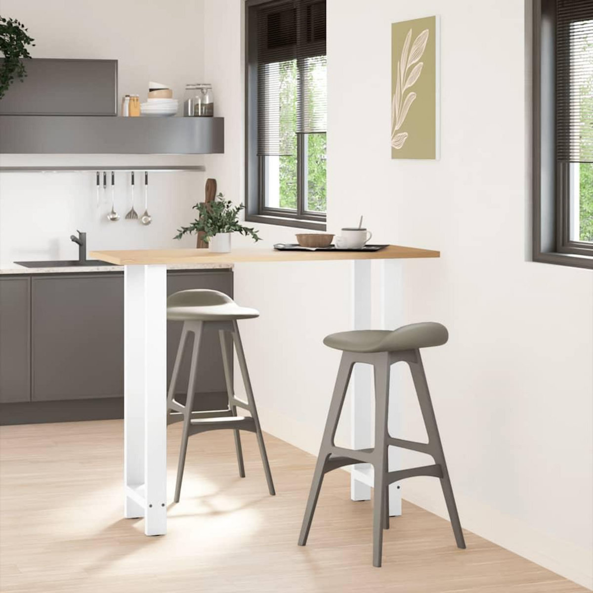 VIDAXL Pieds de table basse blanc 2 pcs 40x(110-111) cm acier