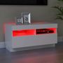 Voir la diapositive 3 : VIDAXL Meuble TV avec lumieres LED blanc 80x35x40 cm