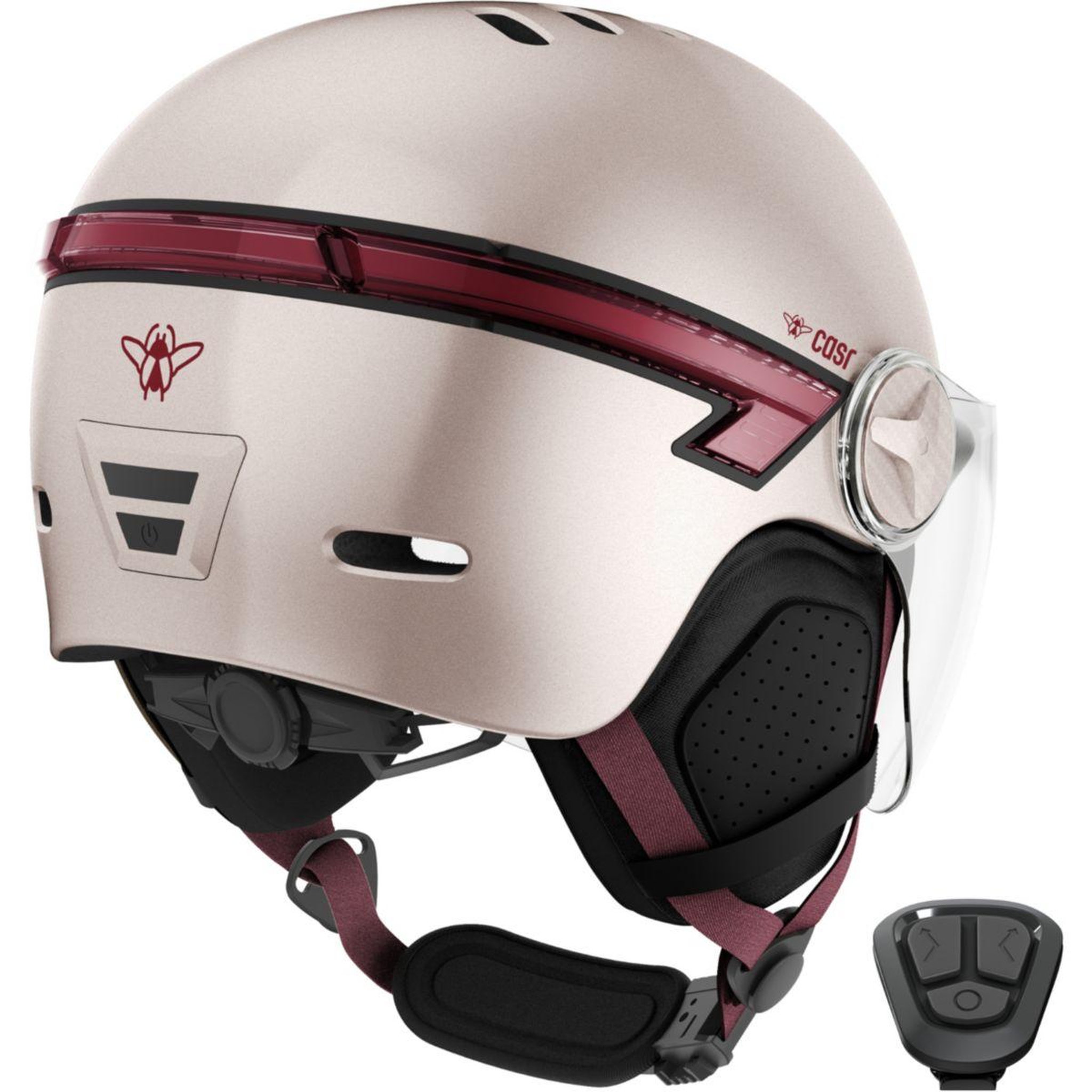 Voir la diapositive 2 : CASR Casque Led Glow rose taille M