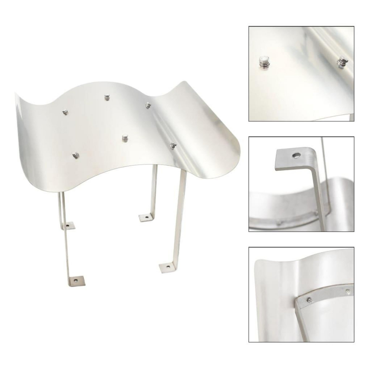 VIDAXL Capot de cheminee Acier inoxydable Argente