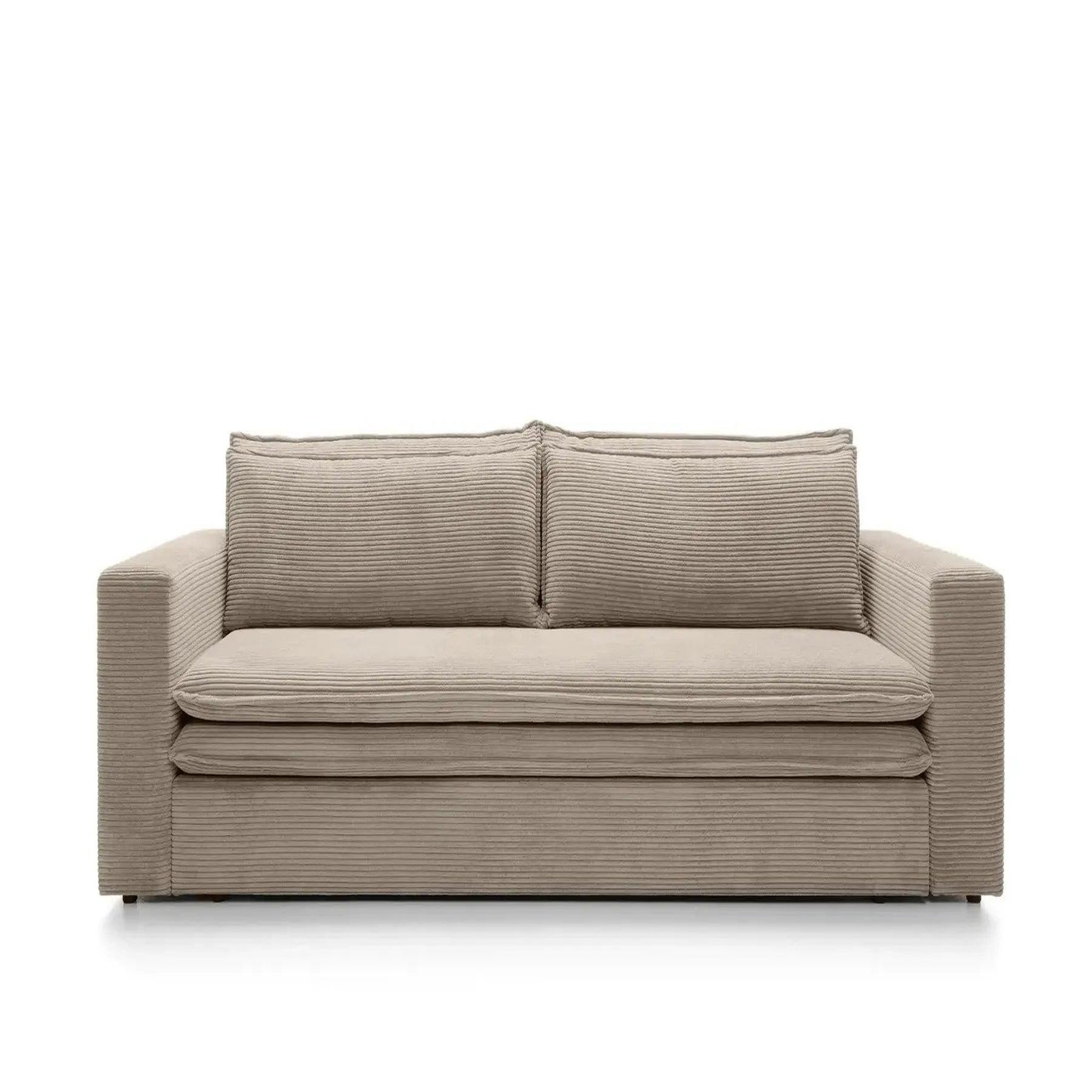 CASANOVA PARIS Oscar plus - canapé droit convertible velours côtelé 3 places. Coloris disponibles : Jaune, Beige, Orange, Vert, Rose, Marron, Noir, Bleu