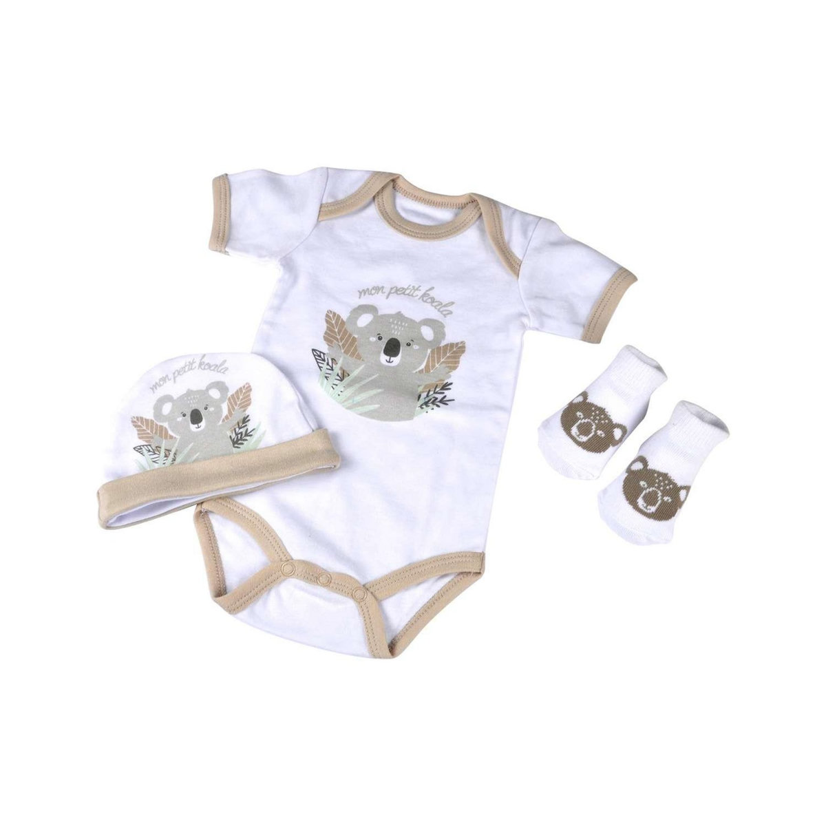 BEBE DOUCEUR Coffret de naissance avec body, bonnet et chaussettes