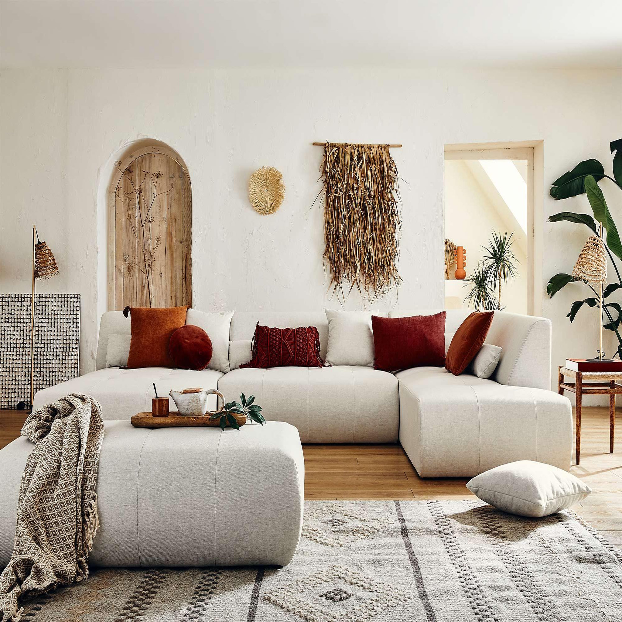 Voir la diapositive 3 : LISA DESIGN Onyx - pouf modulable - en tissu