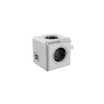 Allocacoc Multiprise PowerCube Extended USB - PowerCube - 4 prises avec 2 ports USB, câble 1,5 m