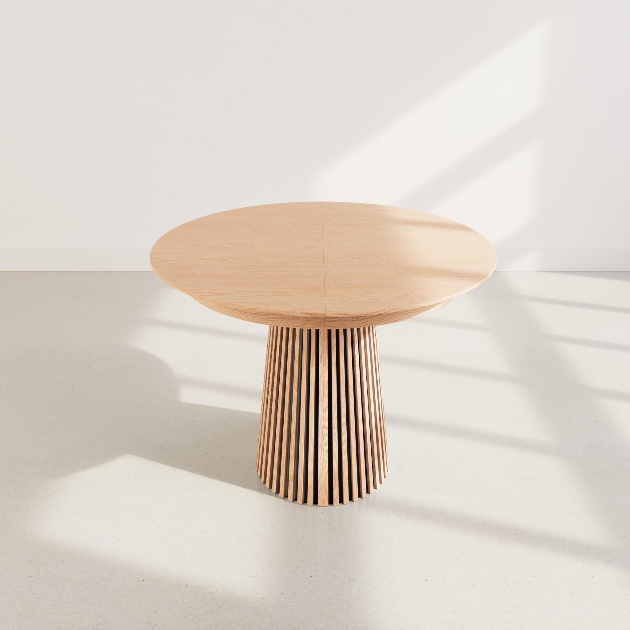 Voir la diapositive 5 : BEST MOBILIER Freya - table à manger ronde extensible - 6 à 10 personnes