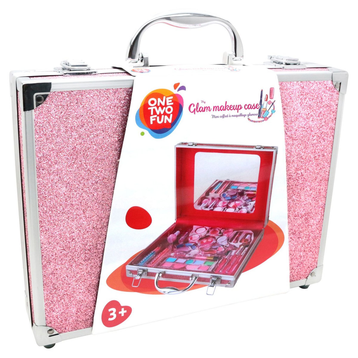 One Two Fun Ma valisette de maquillage avec miroir - rose