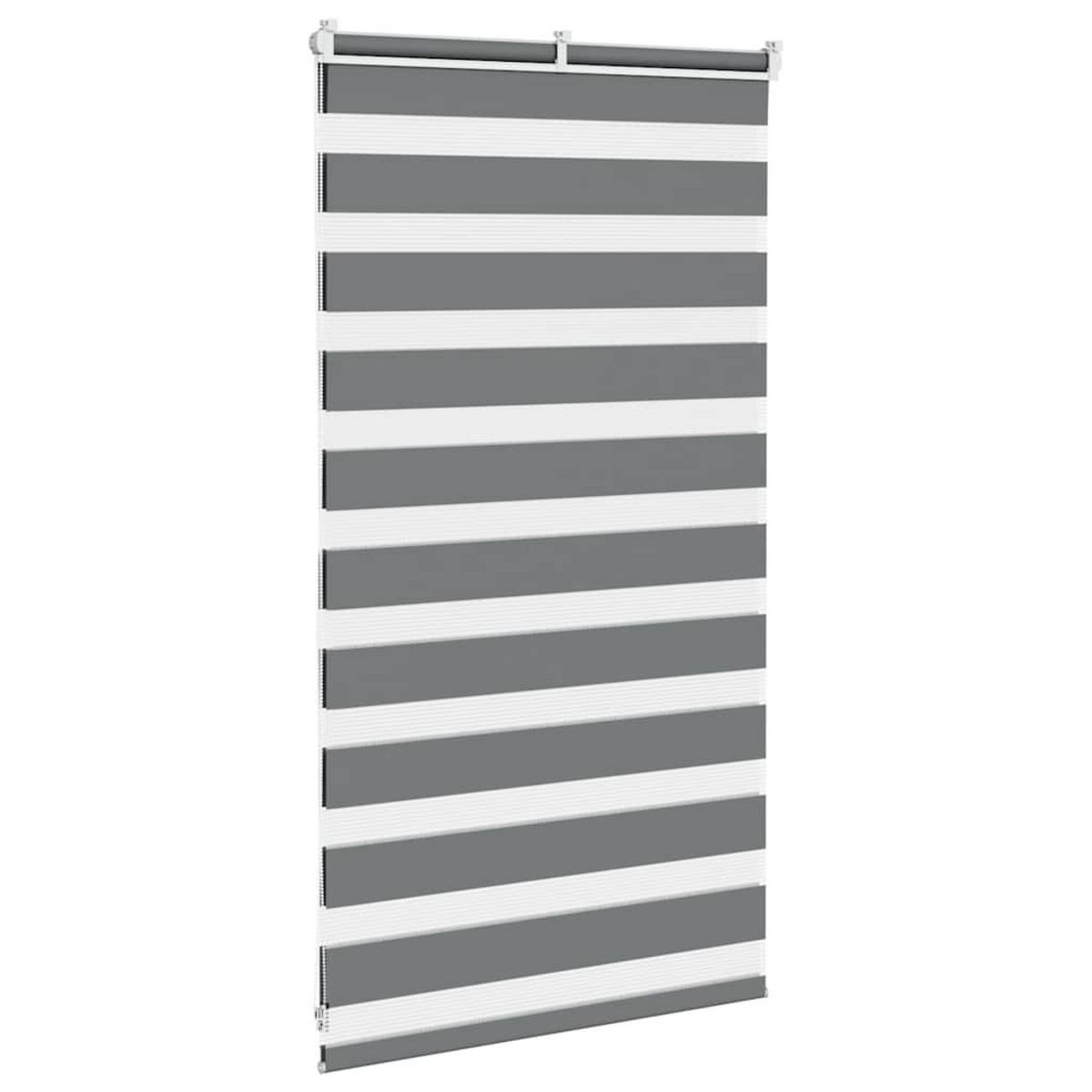 VIDAXL Store zebre gris fonce largeur du tissu 75,9 cm polyester