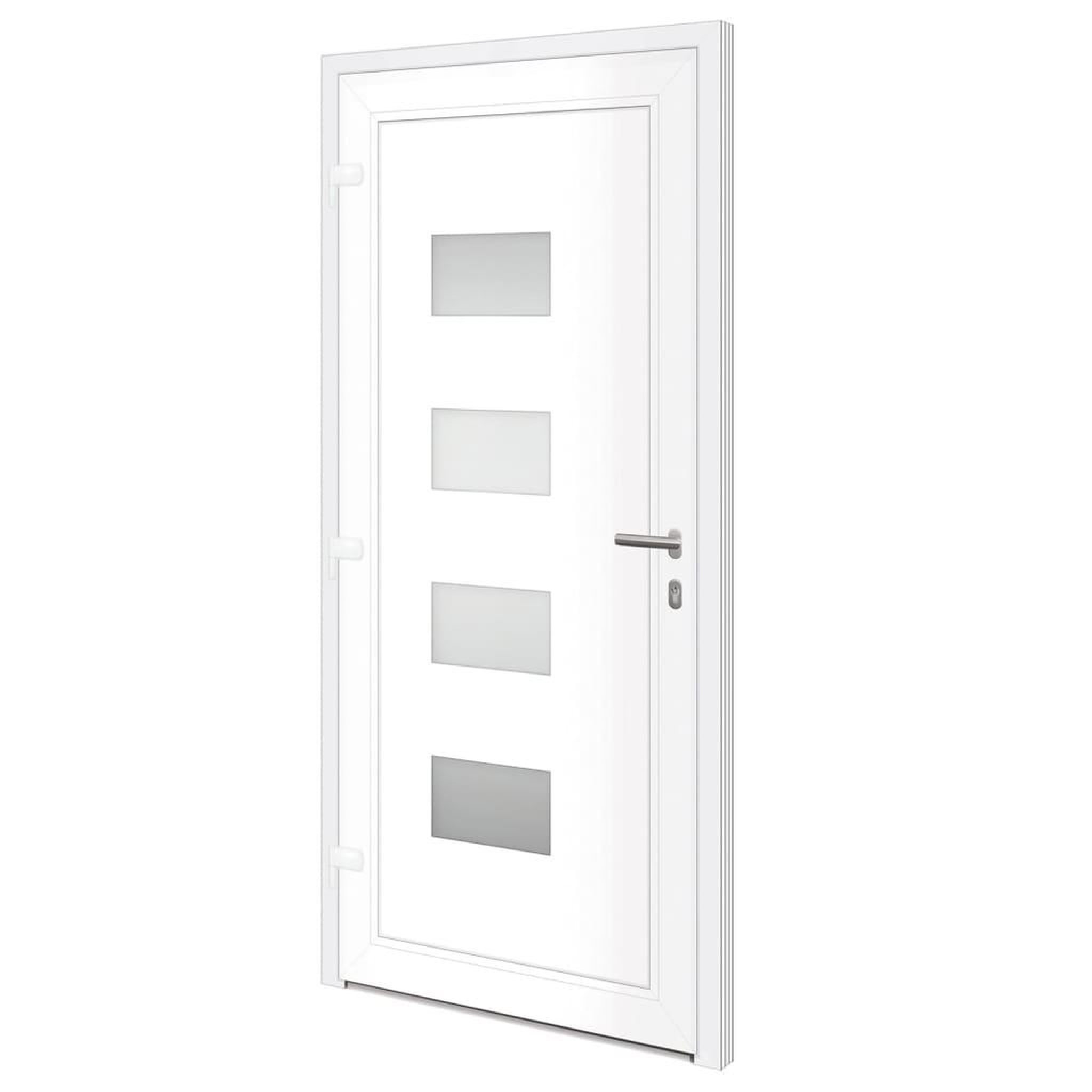 Voir la diapositive 5 : VIDAXL Porte d'entree Anthracite 100x210 cm Aluminium et PVC