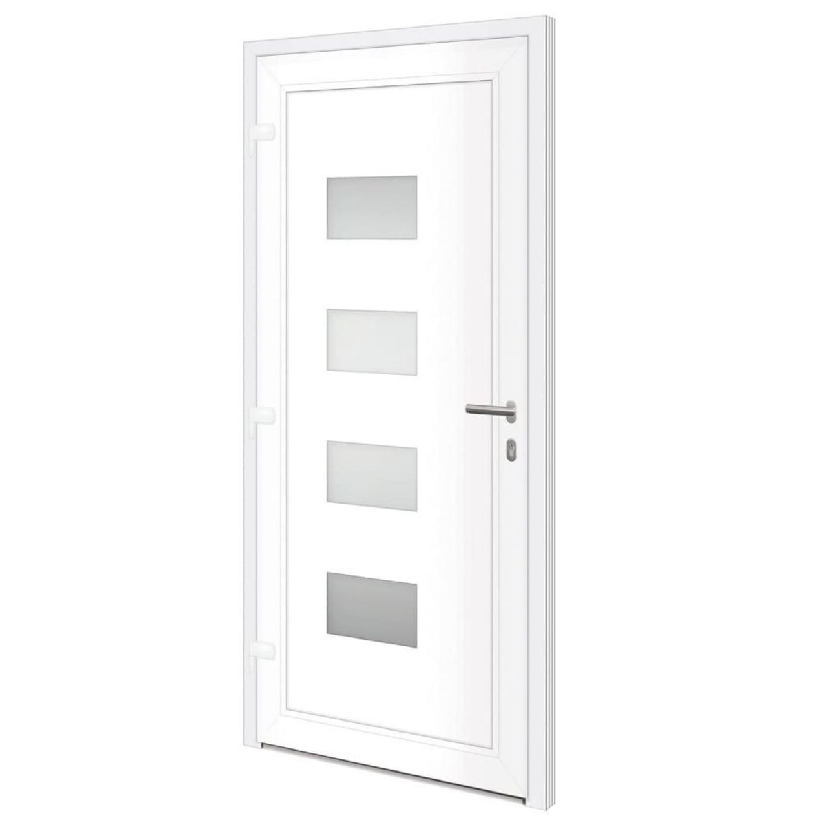 VIDAXL Porte d'entree Anthracite 100x210 cm Aluminium et PVC
