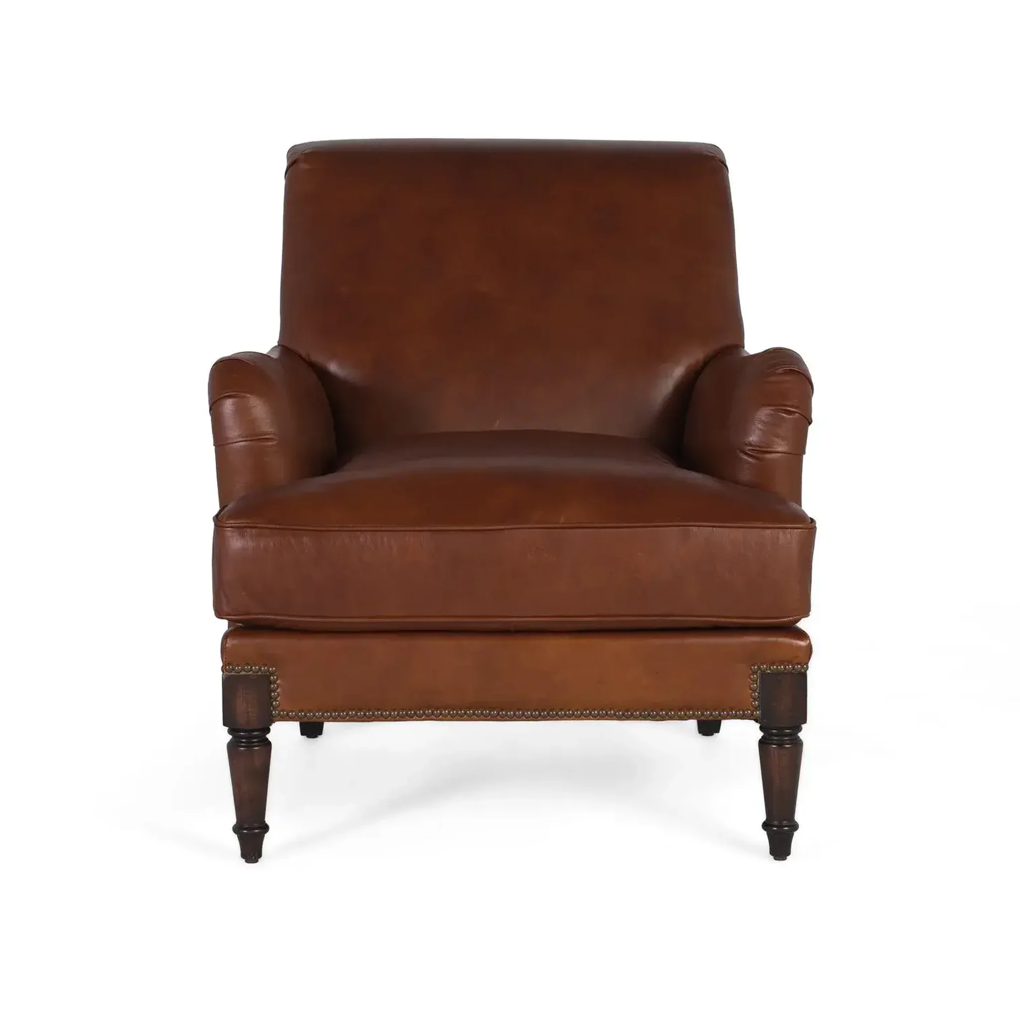 Voir la diapositive 2 : GINER Y COLOMER SL Fauteuil en cuir 82 cm style classique
