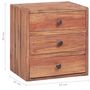 Voir la diapositive 6 : VIDAXL Table de chevet avec 3 tiroirs 35x25x35 cm bois d'acajou massif
