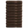 Voir la diapositive 1 : VIDAXL Serviettes de sauna de qualité supérieure SOLUND 10 pcs marron