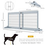 Voir la diapositive 3 : PAWHUT Barrière de sécurité chien barrière autoportante longueur réglable dim. 104-183L x 36l x 69H cm bois pin gris acier noir