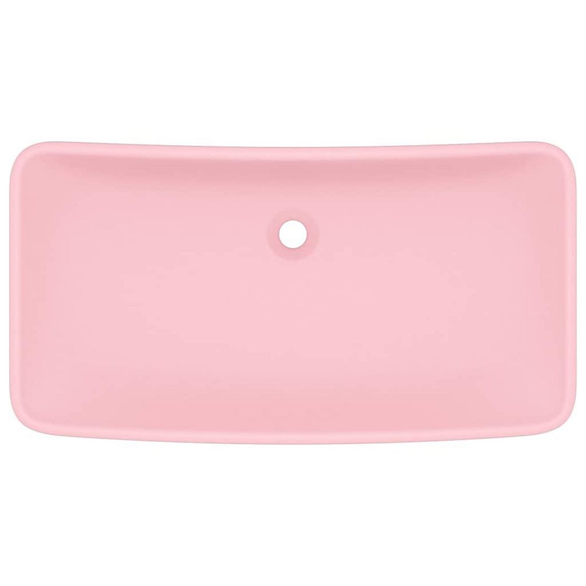 VIDAXL Lavabo de luxe rectangulaire Rose mat 71x38 cm Ceramique